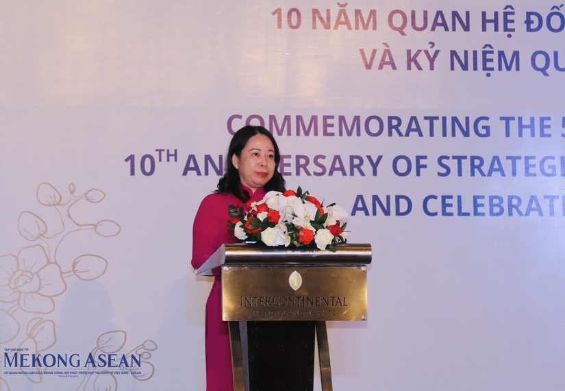 Phó Chủ tịch nước Võ Thị Ánh Xuân phát biểu tại buổi lễ. Ảnh: Minh Phong