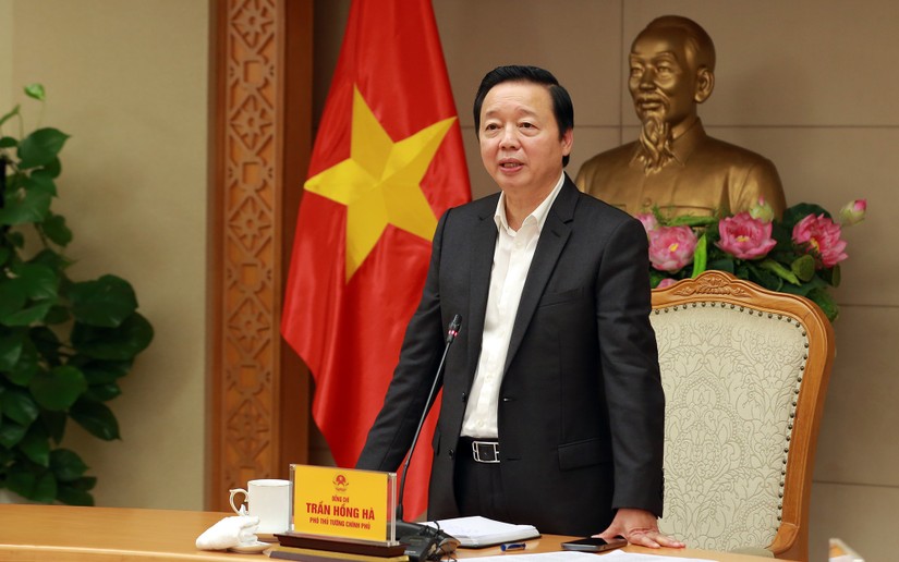 Phó Thủ tướng Chính phủ Trần Hồng Hà phát biểu chỉ đạo cuộc họp. Nguồn: VGP.