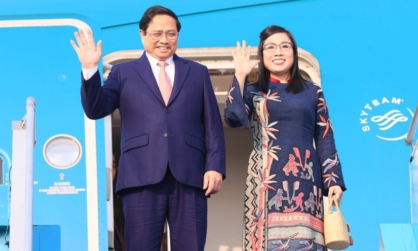 Thủ tướng Phạm Minh Chính và Phu nhân. Ảnh: VGP