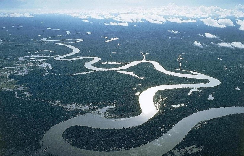 Sông Mekong nhìn từ trên cao. Nguồn: Internet