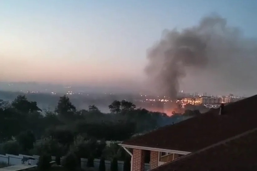 Hình ảnh cắt từ video vụ nổ tại thành phố Belgorod của Nga, Ảnh: Twitter @dana916