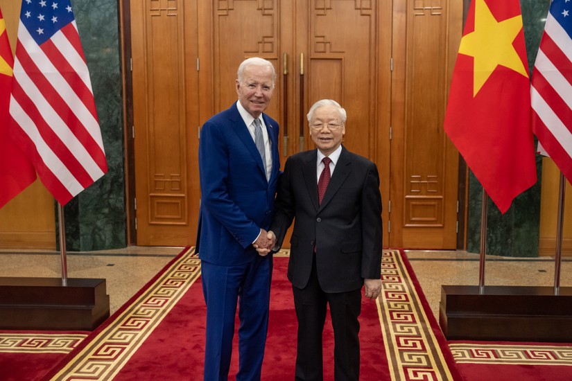Tổng thống Mỹ Joe Biden và Tổng Bí thư Nguyễn Phú Trọng. Ảnh: Facebook President Joe Biden
