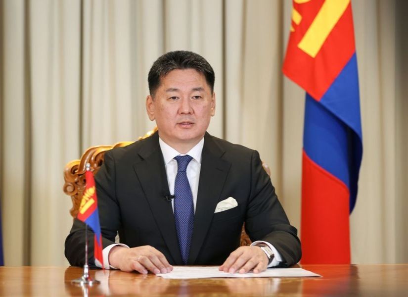 Tổng thống Mông Cổ Ukhnaagiin Khurelsukh. Ảnh: Montsame