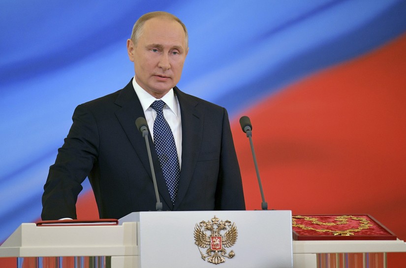 Ông Vladimir Putin tại lễ nhậm chức tân Tổng thống Nga, ngày 7/5/2018. Ảnh: Sputnik