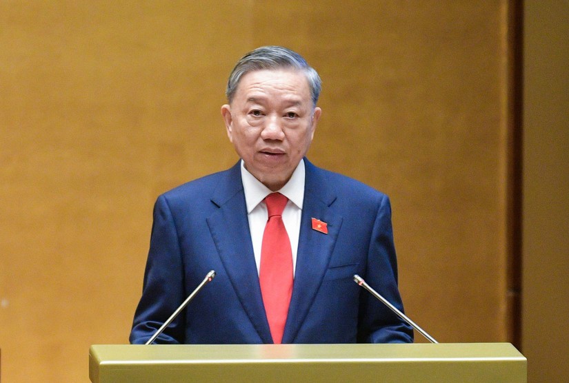 Chủ tịch nước Tô Lâm phát biểu nhậm chức.