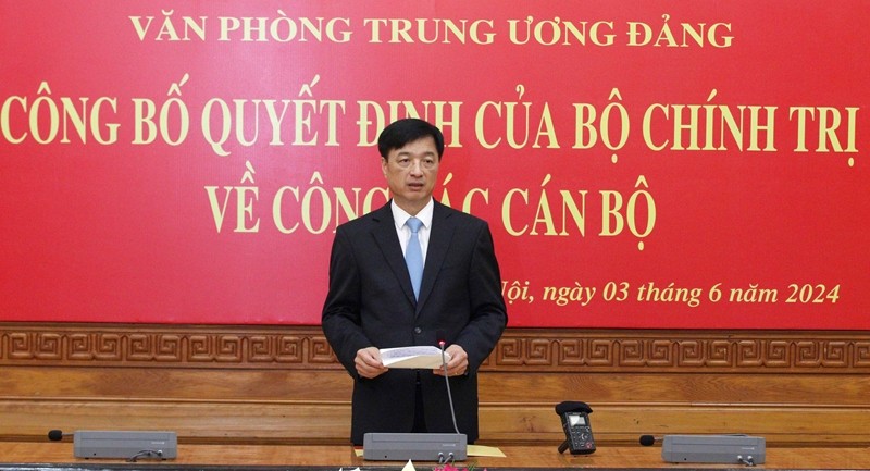 Thượng tướng Nguyễn Duy Ngọc phát biểu nhận nhiệm vụ. Ảnh: Báo Đảng Cộng Sản Việt Nam