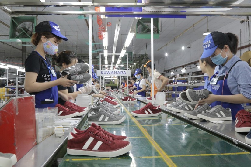 Sản phẩm giày thể thao xuất khẩu của công ty Giày Thượng Đình. Ảnh: VGP