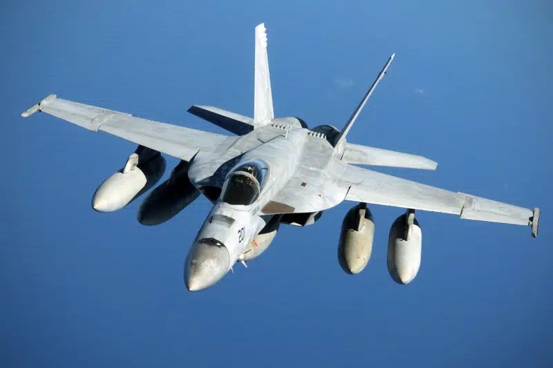 Tiêm kích F/A-18 Super Hornet của Boeing. Ảnh: AP