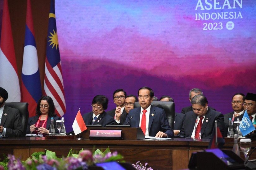Tổng thống Indonesia Joko Widodo tham dự Hội nghị Cấp cao ASEAN lần thứ 43 tại Jakarta ngày 5/9. Ảnh: ASEAN