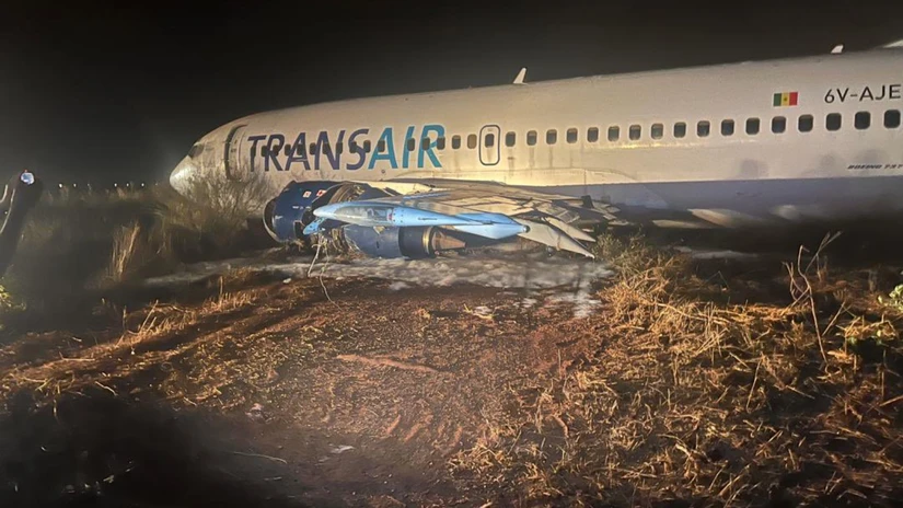 Hình ảnh hiện trường sự cố ngày 9/5 tại Senegal được công bố bởi Mạng lưới An toàn Hàng không (ASN), cơ quan chuyên theo dõi các vụ tai nạn hàng không toàn cầu. Ảnh: ASN