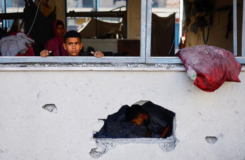 Một trường học của UNRWA tại Khan Younis, phía nam Dải Gaza ngày 21/6/2024. Ảnh: Reuters