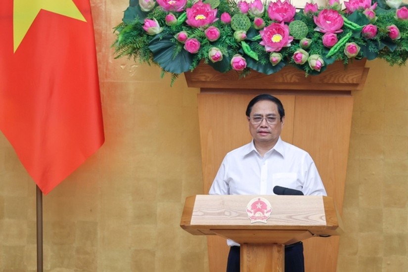 Thủ tướng Phạm Minh Chính chủ trì phiên họp Chính phủ chuyên đề về xây dựng pháp luật tháng 6/2023 - Ảnh: VGP