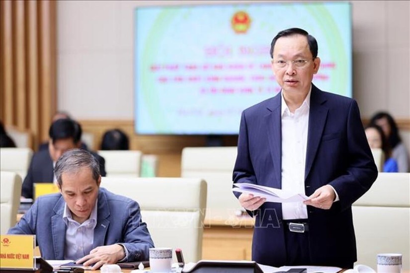 Phó Thống đốc Thường trực NHNN Đào Minh Tú phát biểu tại Hội nghị. Ảnh: TTXVN