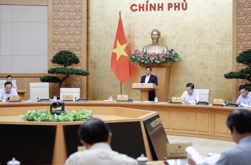 Thủ tướng Phạm Minh Chính chủ trì phiên họp Chính phủ thường kỳ tháng 4/2024, thảo luận nhiều nội dung quan trọng - Ảnh: VGP