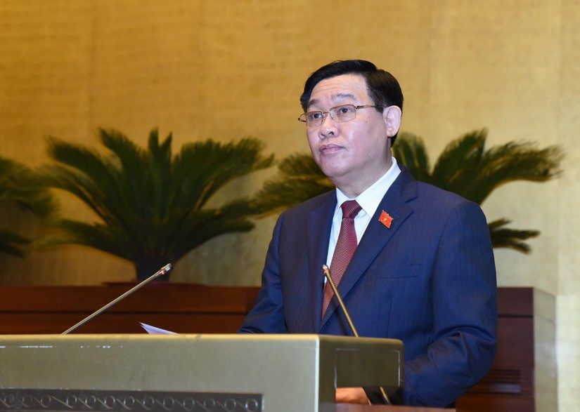 Chủ tịch QH Vương Đình Huệ: Chúng ta dần thích ứng an toàn, linh hoạt, kiểm soát hiệu quả dịch COVID-19, khôi phục, phát triển kinh tế - xã hội. Ảnh: VGP
